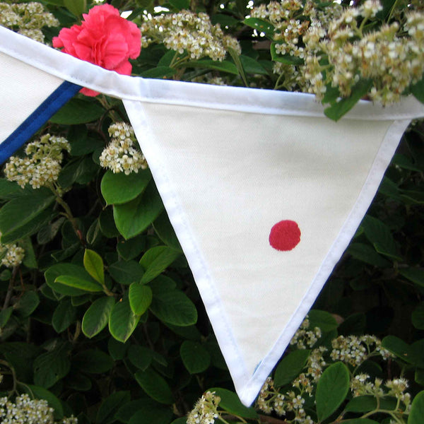 Cotton Bunting - Dotty- Red - White - Blue - Handmade