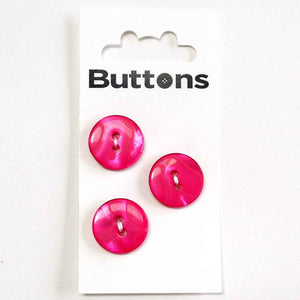 Module Buttons - Fuchsia Pink- 18mm - Pack of 3 - MT0600