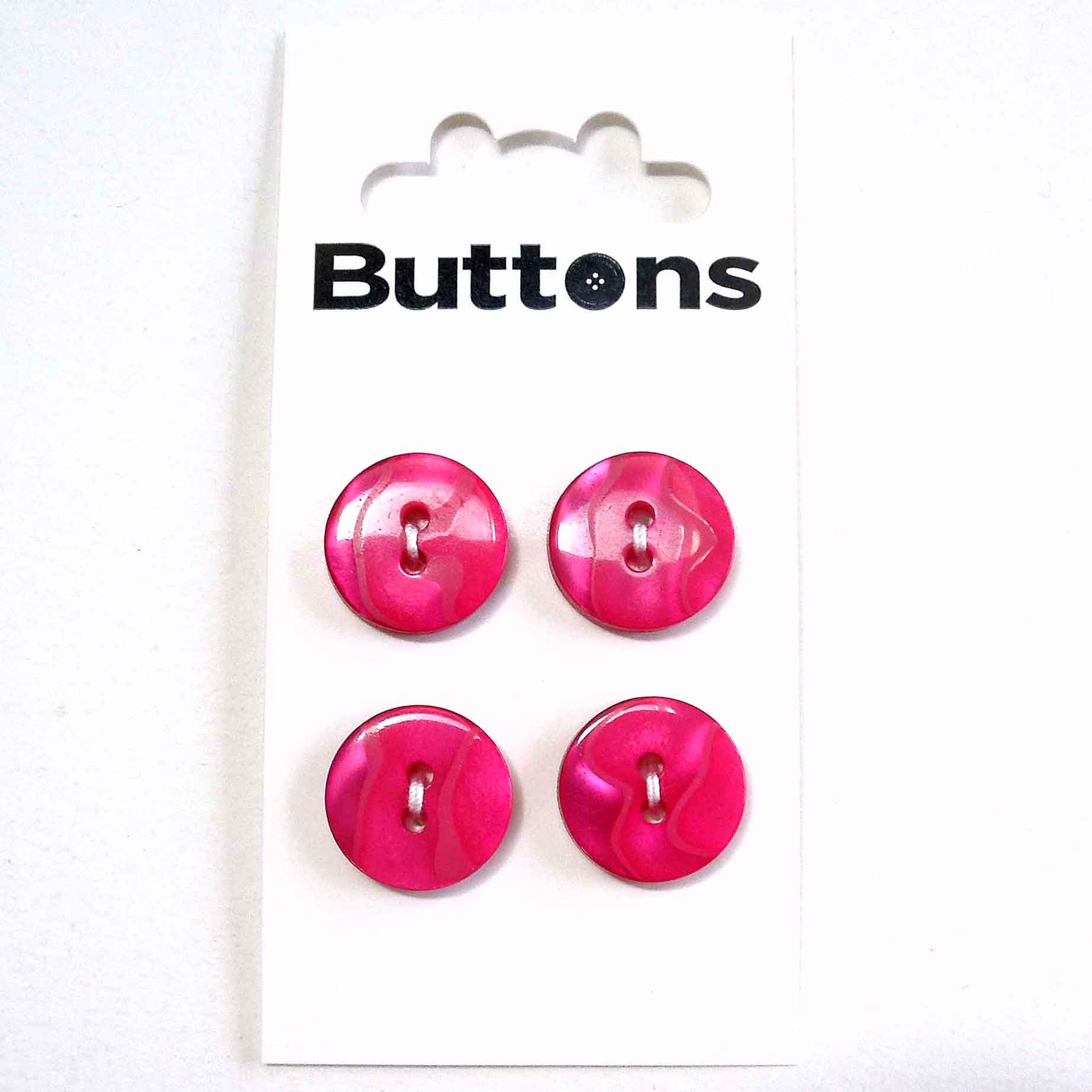 Module Buttons - Fuchsia Pink- 15mm - Pack of 4 - MT0599