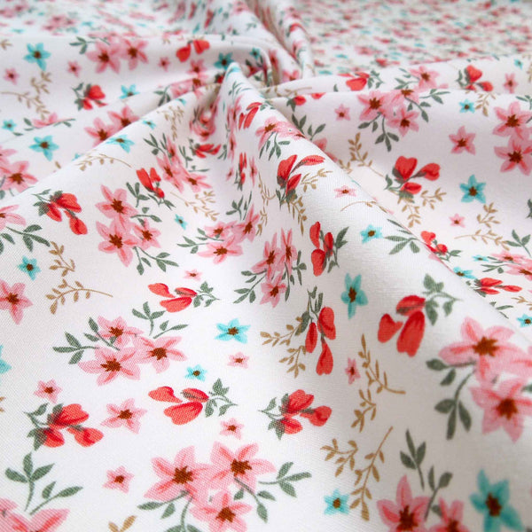 Pink Flowers Fat Quarter Bundle - Rose & Hubble - Cotton Poplin