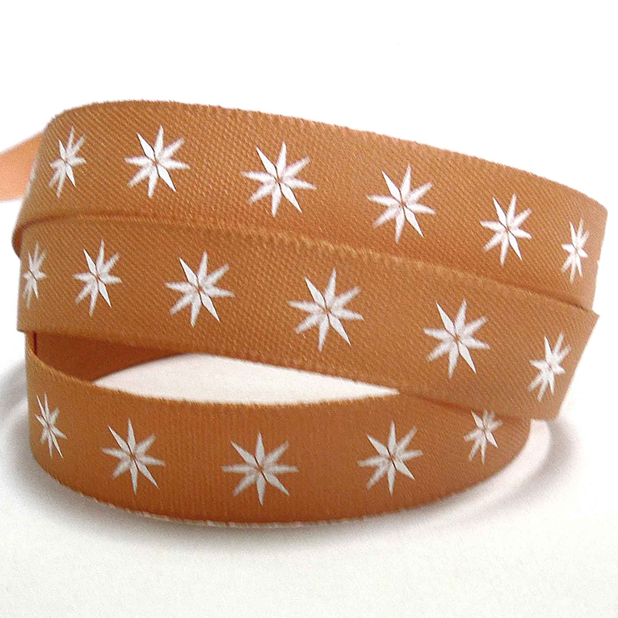 Scandi Star Ribbon - Ecru - Berisfords - 12mm