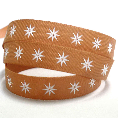 Scandi Star Ribbon - Ecru - Berisfords - 12mm