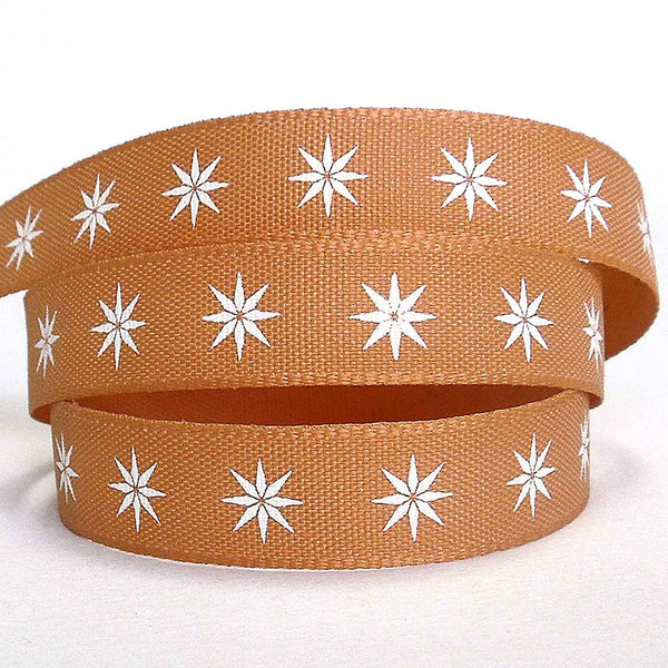 Scandi Star Ribbon - Ecru - Berisfords - 12mm