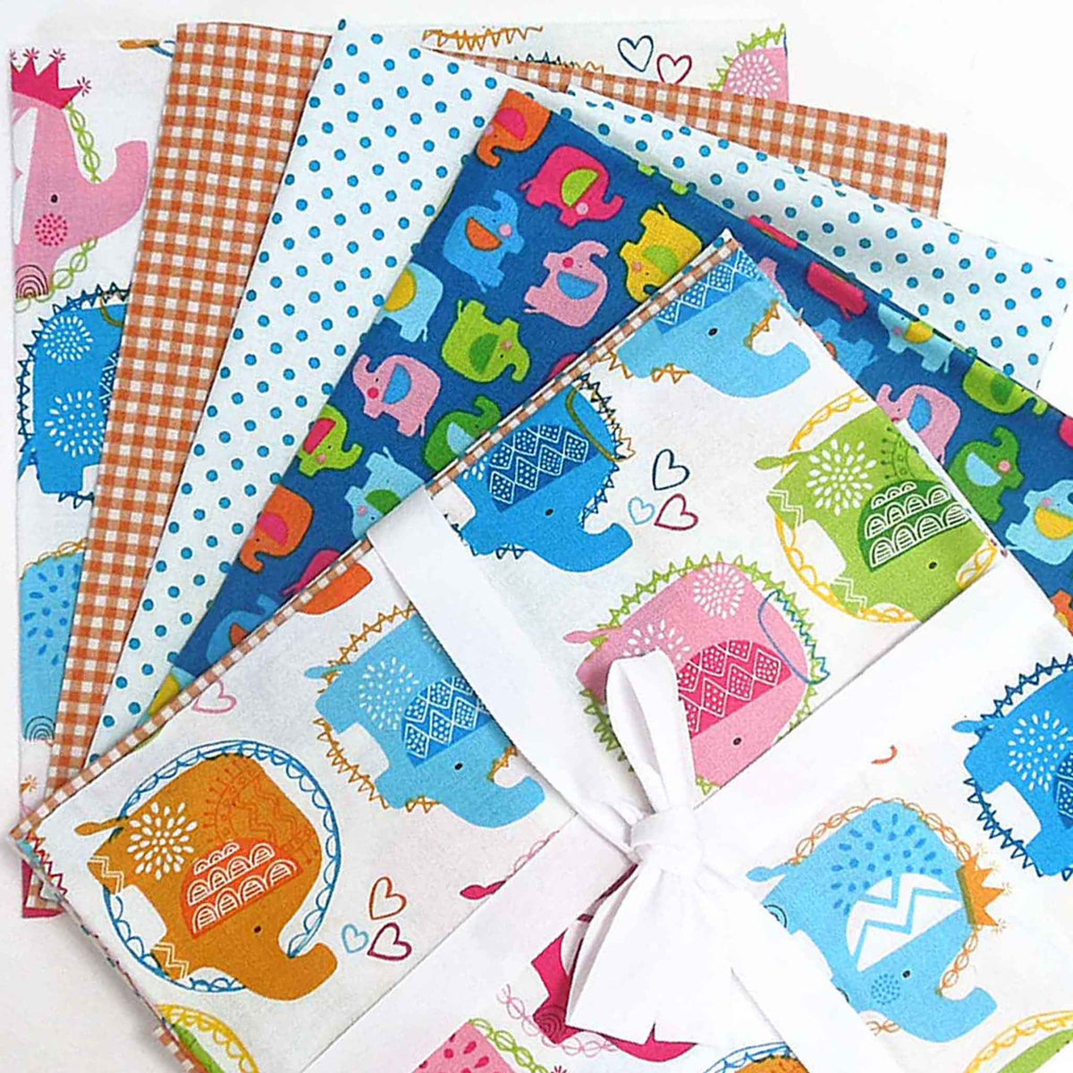 Elephants Fat Quarter Bundle - Makower - Ellie Collection – Fabric and ...