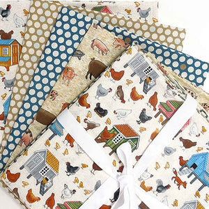 Farm Fat Quarter Bundle - Makower - Village Life Collection