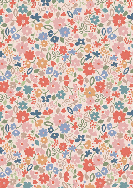 Grandma's Quilts - Lewis and Irene - Ditzy Floral on Cream A774.1 - Cotton Fabric