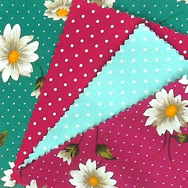 Patchwork Pack - Green Flowers - 5 Inch Squares - 30 Pieces