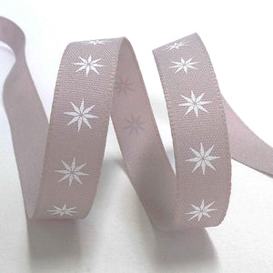 Scandi Star Ribbon - Grey - Berisfords - 12mm