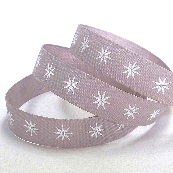 Scandi Star Ribbon - Grey - Berisfords - 12mm