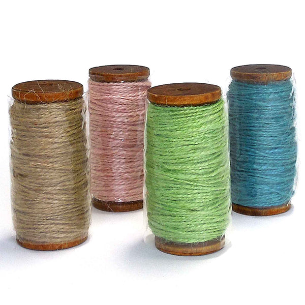 2mm Jute Twine - Natural - Wooden Spool - 27 Metres