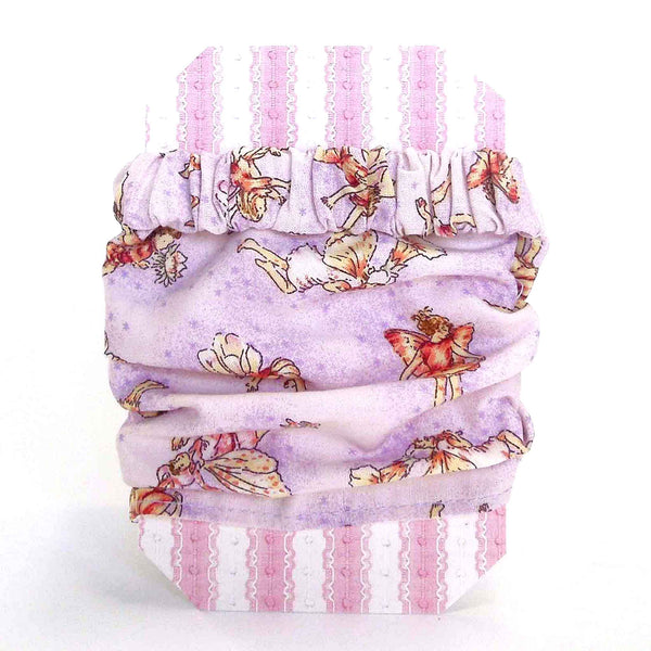 Hairband - Bandana - Lilac Flower Fairies on Gift Card - Handmade in Pure Cotton