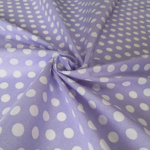 Polka Dot - Lilac - Lightweight Cotton Fabric