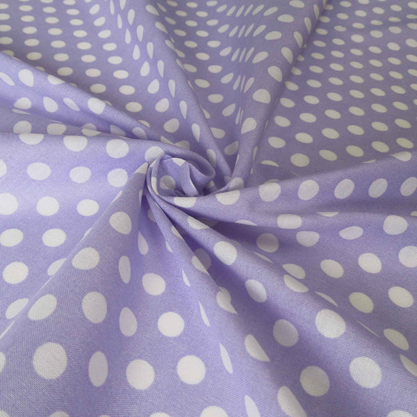 Polka Dot - Lilac - Lightweight Cotton Fabric