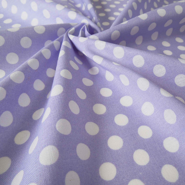 Polka Dot - Lilac - Lightweight Cotton Fabric