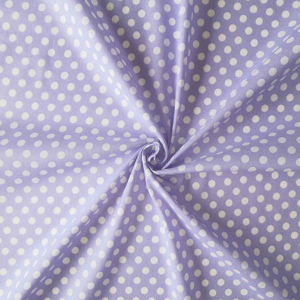 Polka Dot - Lilac - Lightweight Cotton Fabric