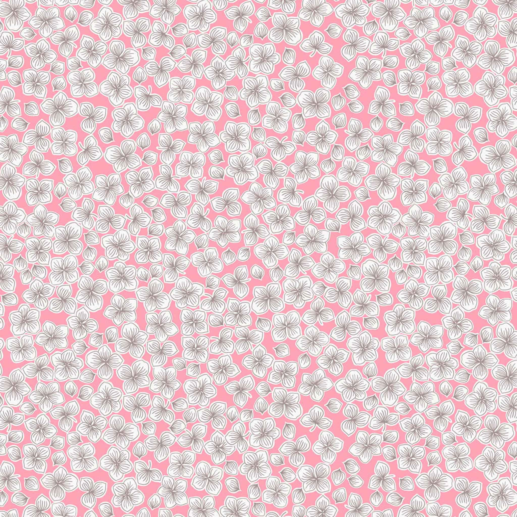 Love Blooms - Lewis and Irene - Petals on Pink A522.2 - Cotton Fabric