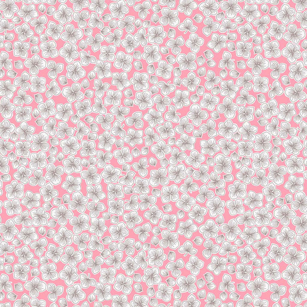 Love Blooms - Lewis and Irene - Petals on Pink A522.2 - Cotton Fabric