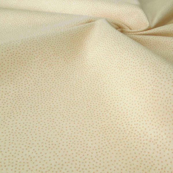 Buttercream Tiny Dot Cotton Fabric by Makower 302/Q5, Essentials Collection