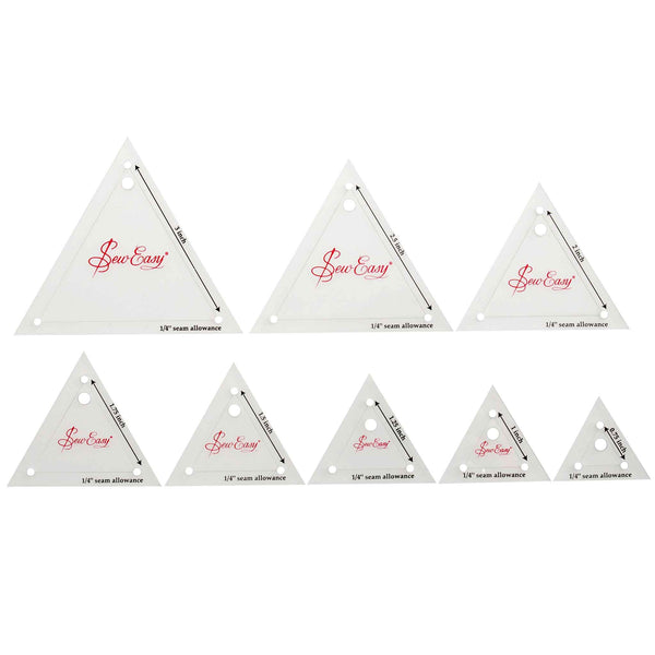 Template Set: Patchwork - Mini Triangles - 8 Sizes - 0.75 - 3in