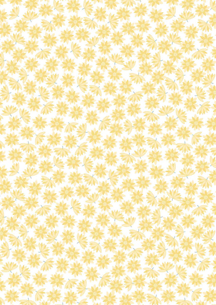 On The Lake - Lewis and Irene - Yellow Lilies on Cream A628.1 - Cotton Fabric