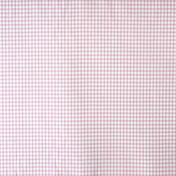 Pink and White Gingham - Poly Cotton Fabric