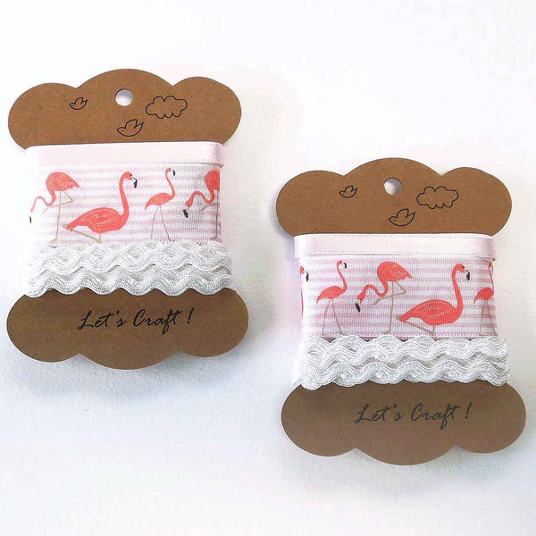 Pink Flamingo Ribbon Collection - Berisfords - 4.50 metres approx