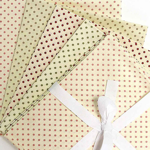 Small Polka Dot Fat Quarter Bundle - Rose & Hubble - 4 Fat Quarters