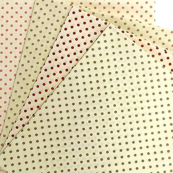 Small Polka Dot Fat Quarter Bundle - Rose & Hubble - 4 Fat Quarters