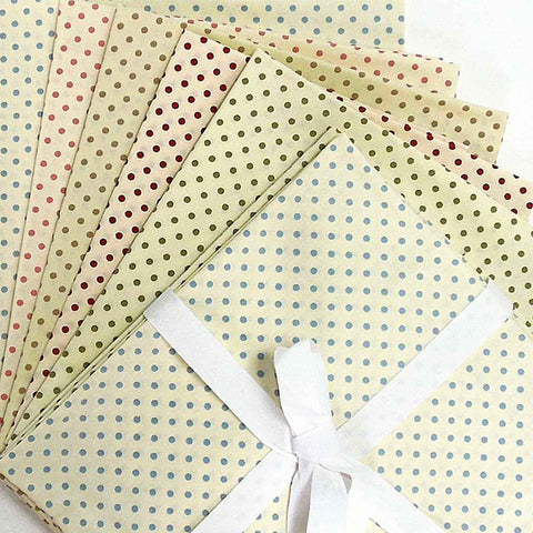 Small Polka Dot Fat Quarter Bundle - Rose & Hubble - 5 Fat Quarters