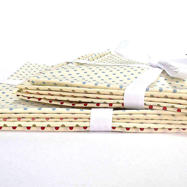 Small Polka Dot Fat Quarter Bundle - Rose & Hubble - 5 Fat Quarters