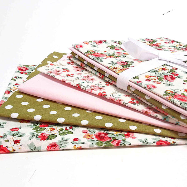 Pink Flowers Fat Quarter Bundle - Rose & Hubble - Cotton Poplin