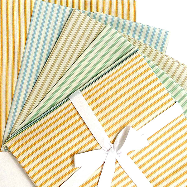 Ticking Stripe Fat Quarter Bundle - Rose & Hubble - 4 Fat Quarters