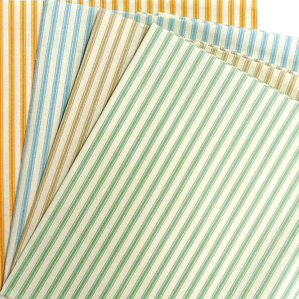 Ticking Stripe Fat Quarter Bundle - Rose & Hubble - 4 Fat Quarters