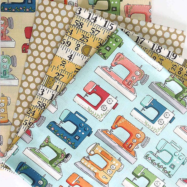 Sewing Machine Fat Quarter Pack - Makower - Sewing Room Collection