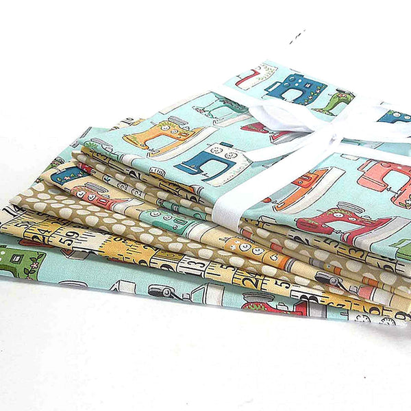 Sewing Machine Fat Quarter Pack - Makower - Sewing Room Collection