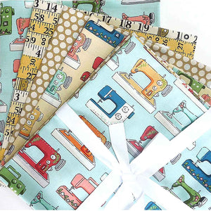 Sewing Machine Fat Quarter Pack - Makower - Sewing Room Collection