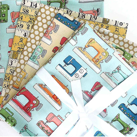 Sewing Machine Fat Quarter Pack - Makower - Sewing Room Collection