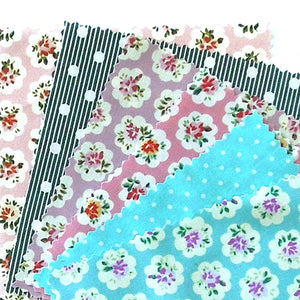 Patchwork Pack - Turquoise Flowers - 5 Inch Squares - 30 Pieces