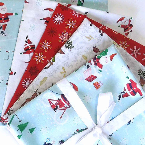 Christmas Fat Quarter Bundle - Makower - Jolly Santa Collection