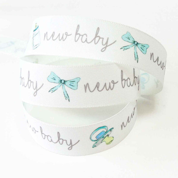 25mm New Baby Ribbon - White - Berisfords