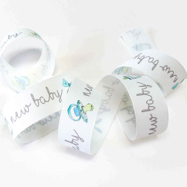 25mm New Baby Ribbon - White - Berisfords