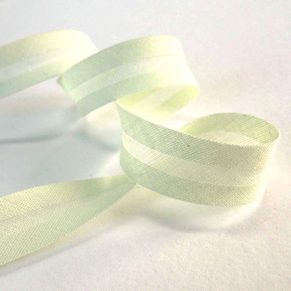 15mm Plain Bias Binding - Pale Green - Single Fold