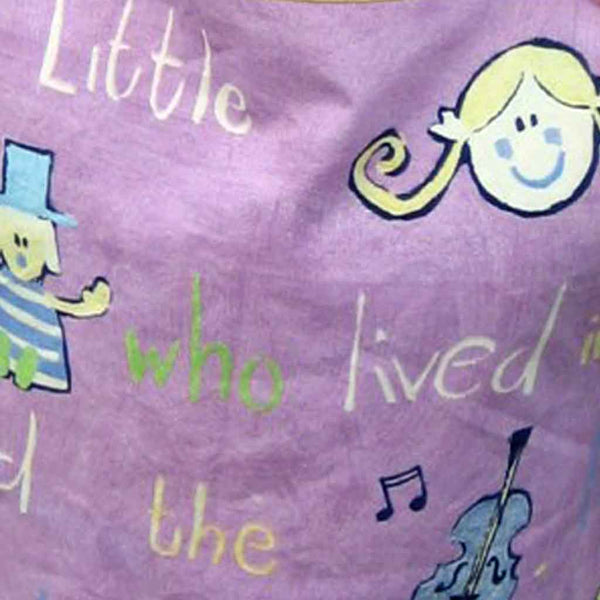 Cotton Bunting - Lilac Nursery Rhyme and Gingham - Handmade