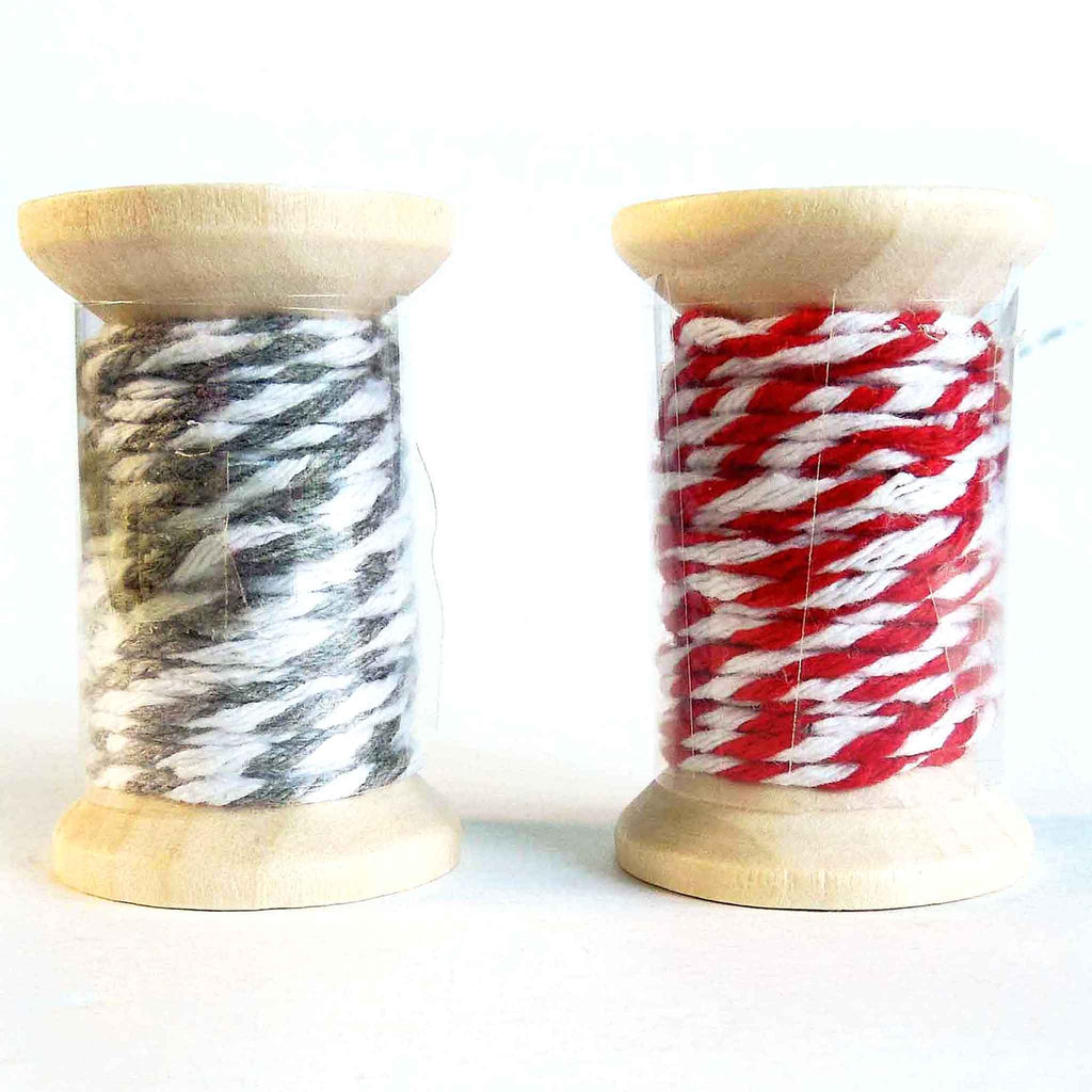 Wood Spools of Baker's Twine Colored Twine Craft Twine String 
