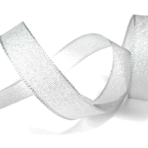 Dazzle Iridescent Ribbon - Silver Grey - Berisfords - 7mm