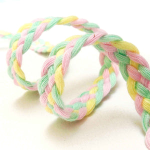 12mm Braided Trim - Pastel - Pink/Green/Yellow - Trimits