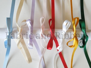 Satin Ribbon White 1 Berisfords 3mm 7mm 10mm - 15mm