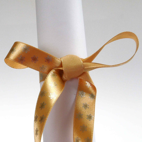 15mm Metallic Polka Flakes Ribbon Honey Gold/Gold - Berisfords