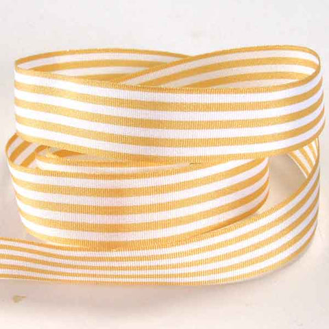 Striped Ribbon Beige Berisfords 9mm - 16mm