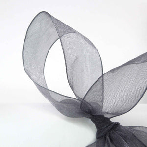 Super Sheer Ribbon Smoked Grey Berisfords 10mm - 25mm